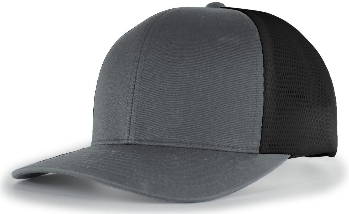 P151.75Q.OS Trucker PacFlex Snapback Cap, Graphite & Black - One Size
