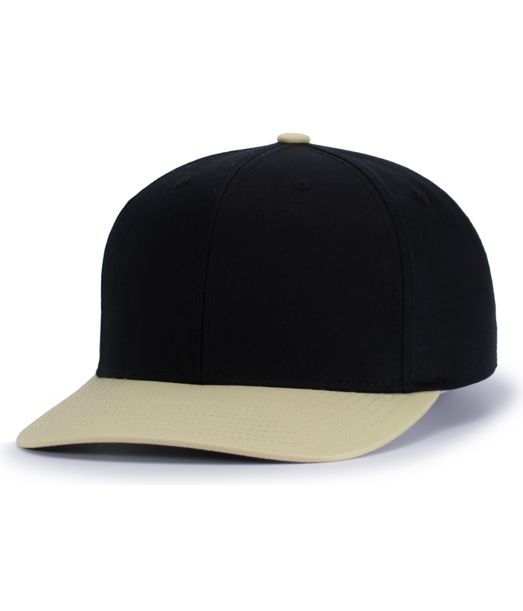 P322.255.YTH Poly & Cotton Snapback Cap, Black & Vegas Gold - Youth