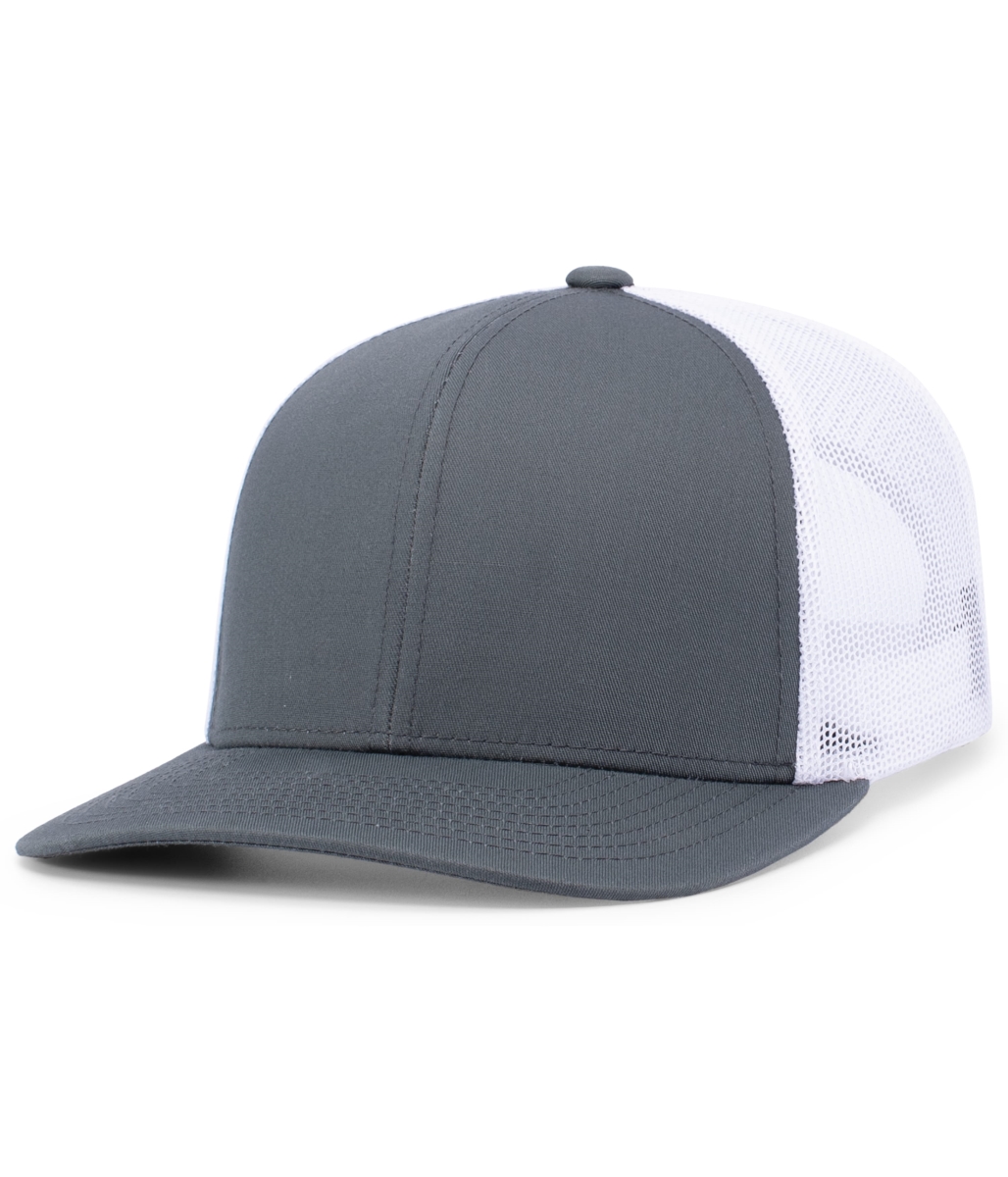 104C.197.XL Trucker Snapback Cap, Graphite & White - Extra Large