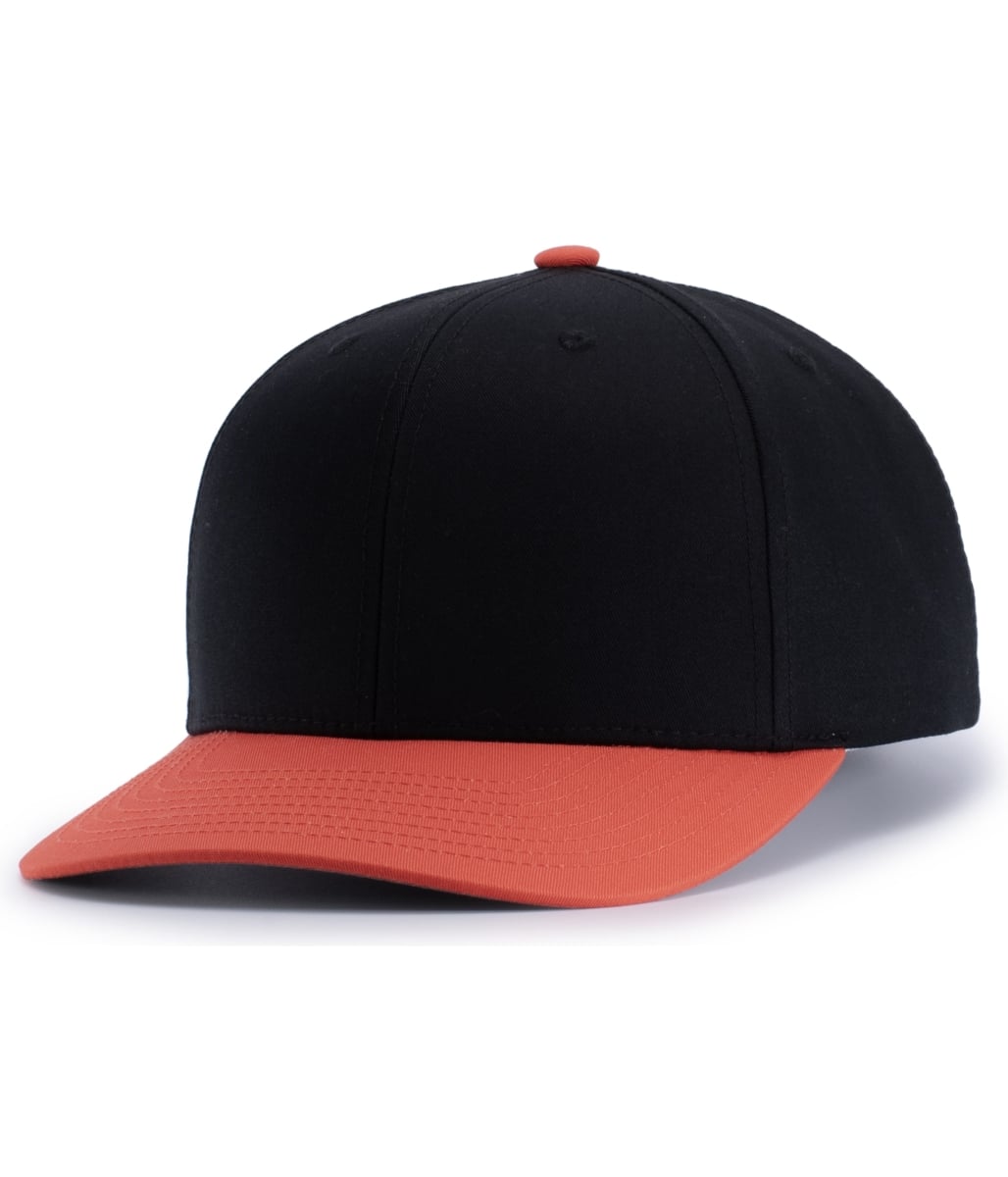 P322.423.YTH Poly & Cotton Snapback Cap, Black & Orange - Youth