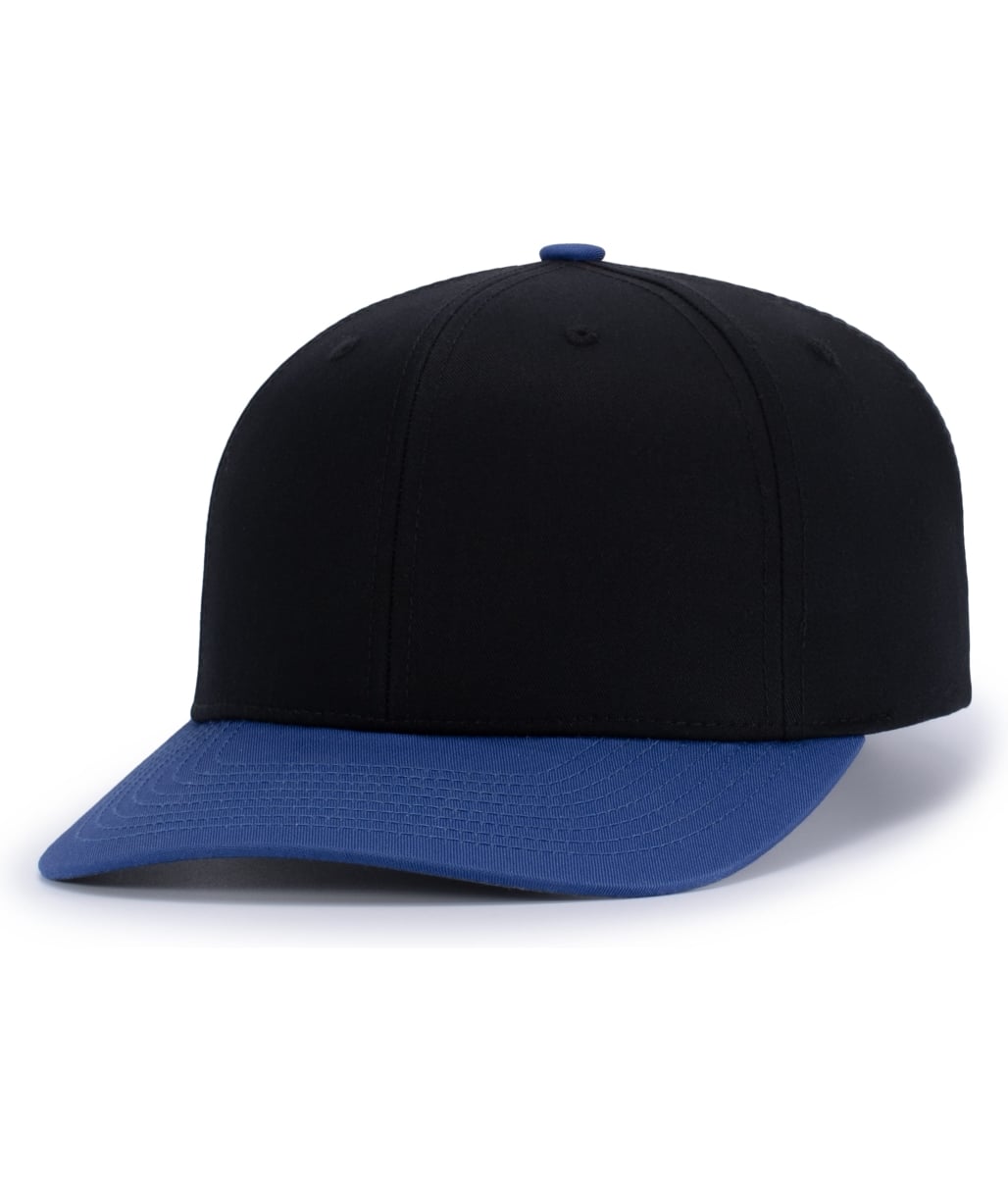 P322.426.ADT Poly & Cotton Snapback Cap, Black & Royal - Adult