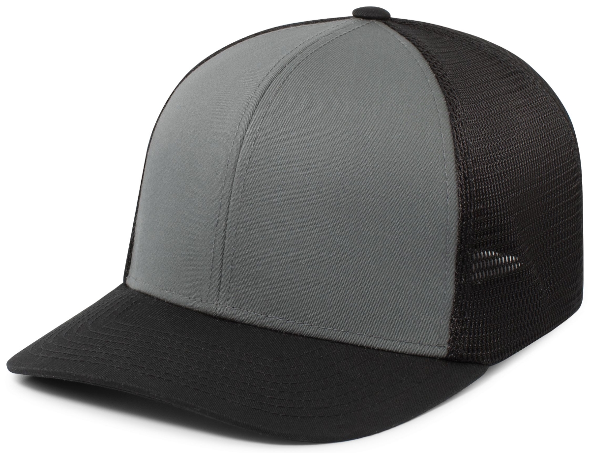 P401.L80.S-M Fusion Trucker Cap, Graphite & Black - Small & Medium