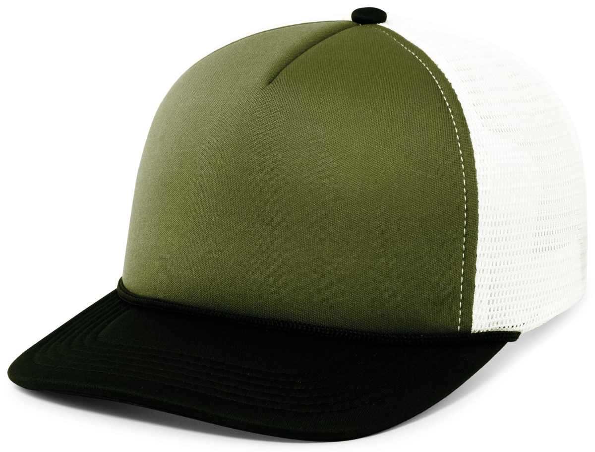P782.49U.OS Foamie Fresh Trucker Cap, Moss, White & Black - One Size