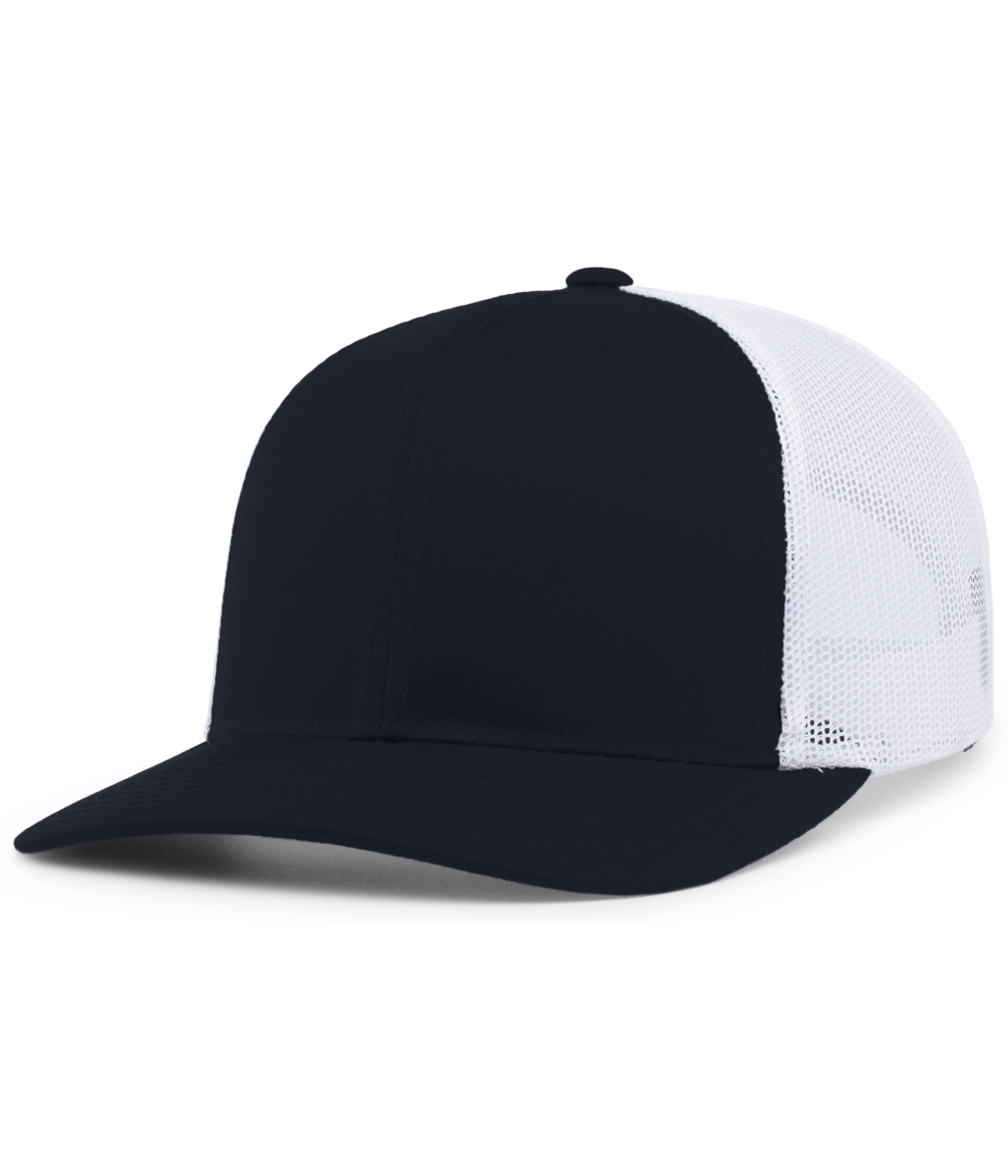104C.122.XL Trucker Snapback Cap, Navy & White - Extra Large