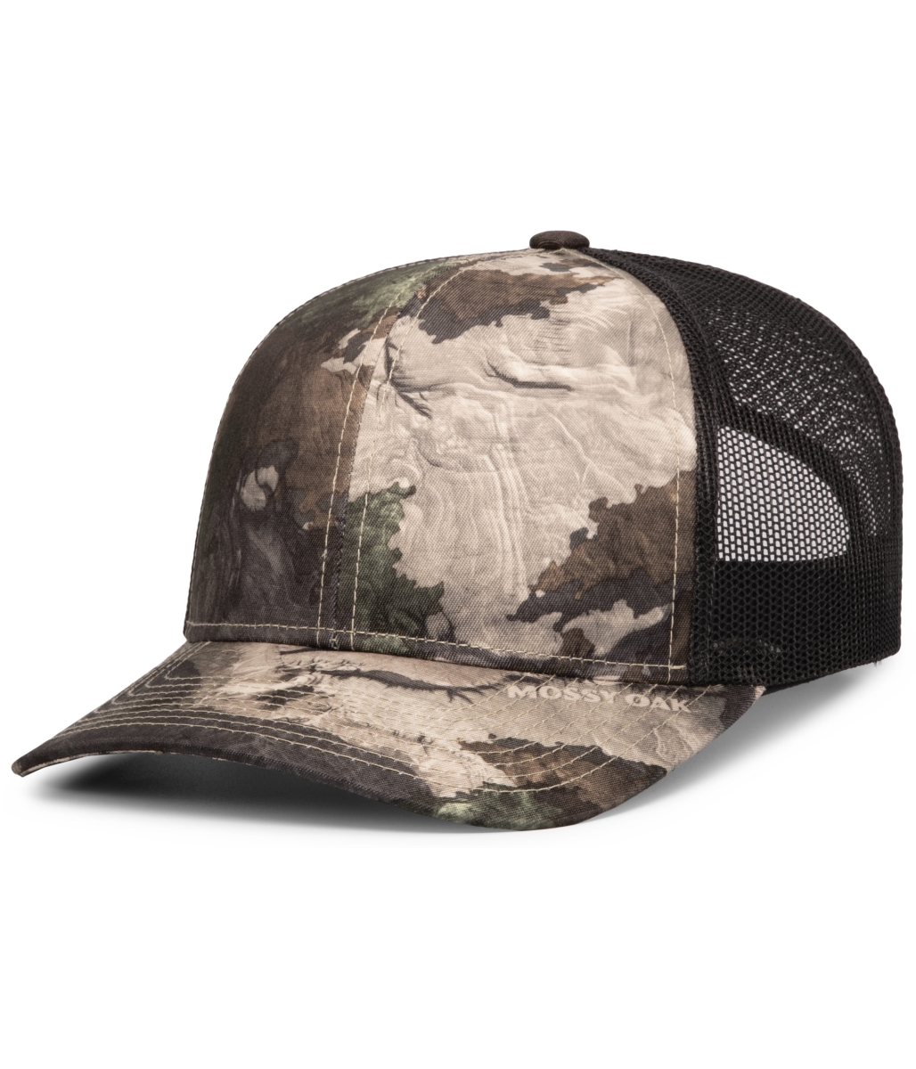 108C.305.OS Camo Snapback Trucker Cap, Terra Gila & Light Charcoal - One Size