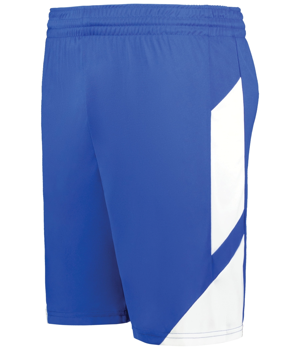 1737.280.M Youth Step-Back Modern Fit Basketball Shorts, Royal & White - Medium