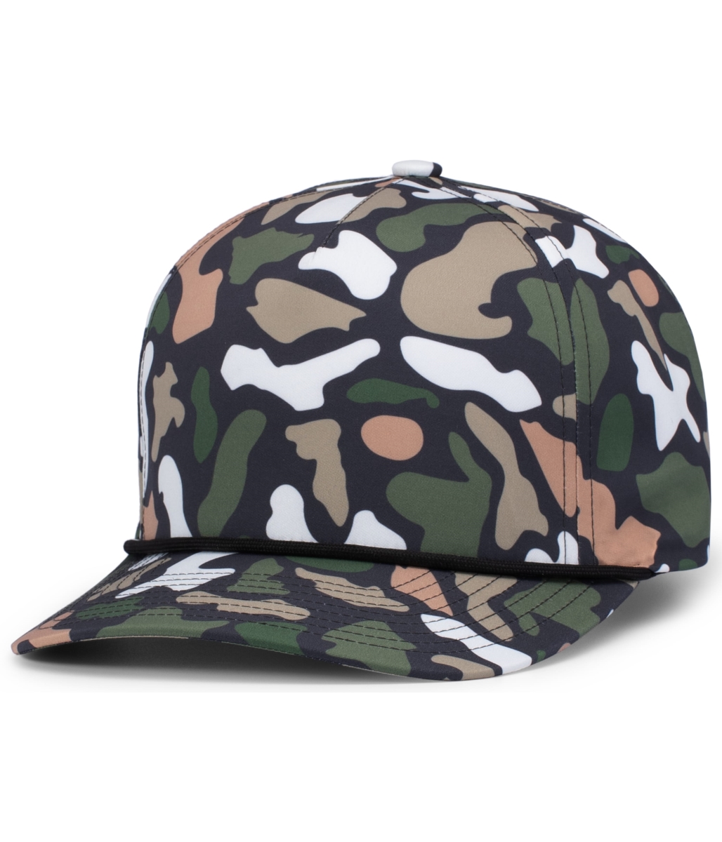 P685.242.OS Duck Camo 5-Panel Trucker Cap, Bayou - One Size