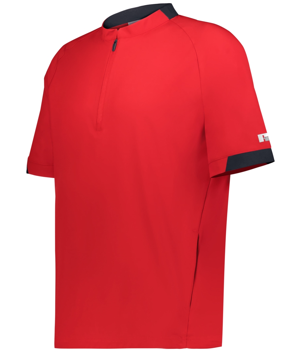 R21DSM.AAE.4XL Legend Short Sleeve Pullover, True Red & Stealth - 4XL