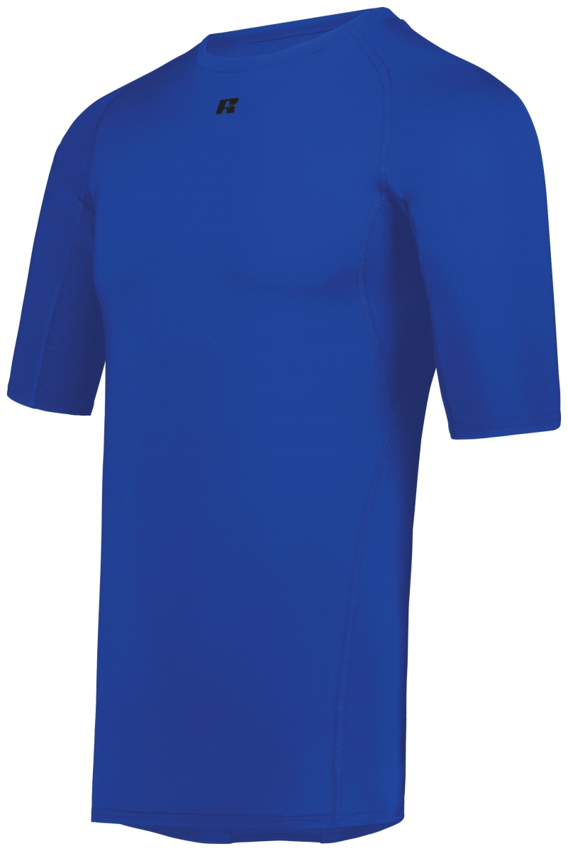 R21CPM.ROY.M Half Sleeve Compression T-Shirt, Royal - Medium