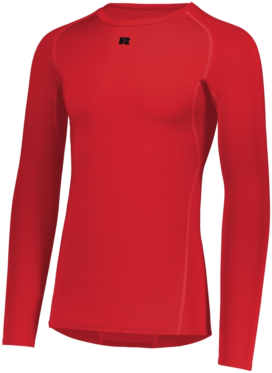 R20CPM.TRR.XL Long Sleeve Compression T-Shirt, True Red - Extra Large