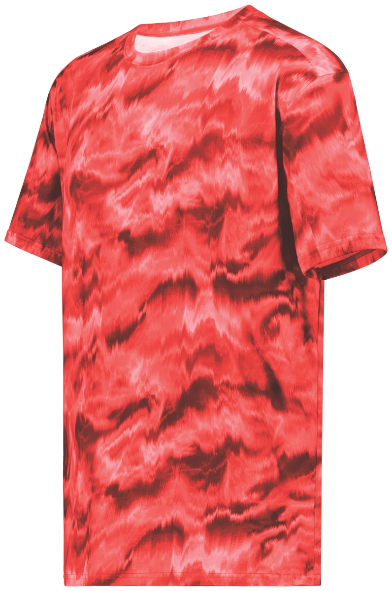 222596.70V.M Stock Cotton-Touch Poly T-Shirt, Shockwave Scarlet - Medium