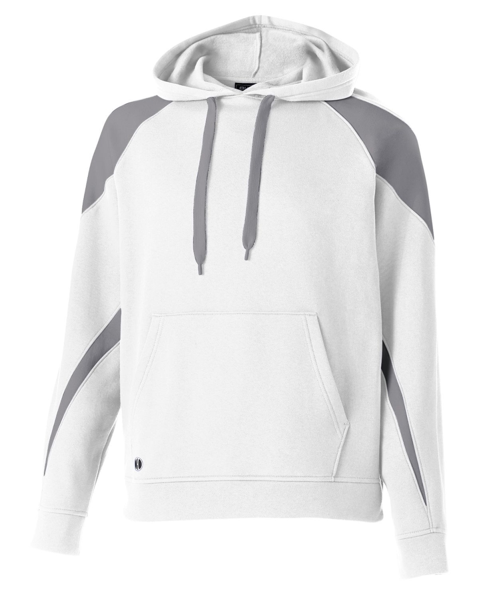 229546.E31.XL Prospect Hoodie, White & Charcoal Heather - Extra Large