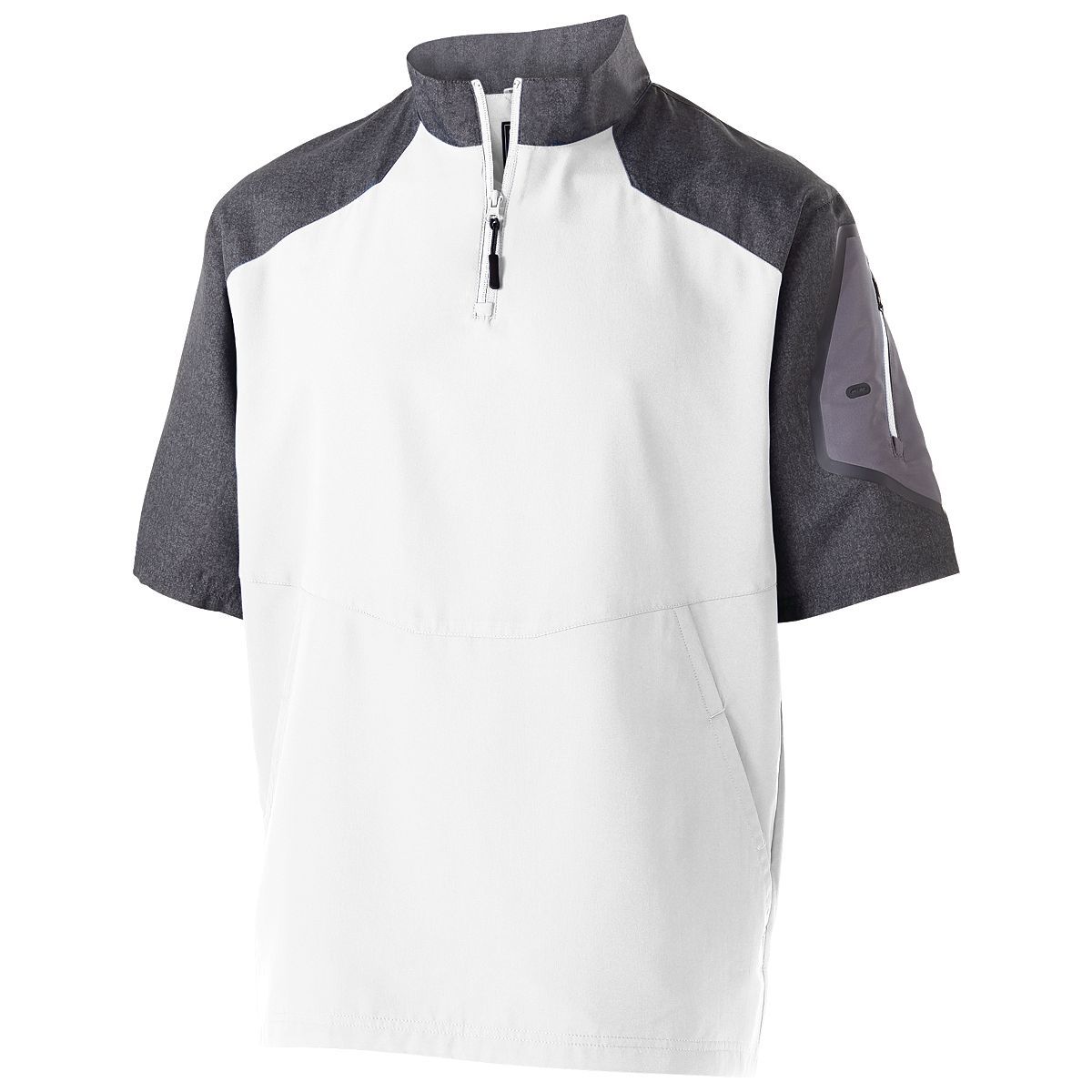 229545.H04.2XL Raider Short Sleeve Pullover, Carbon Print & White - 2XL