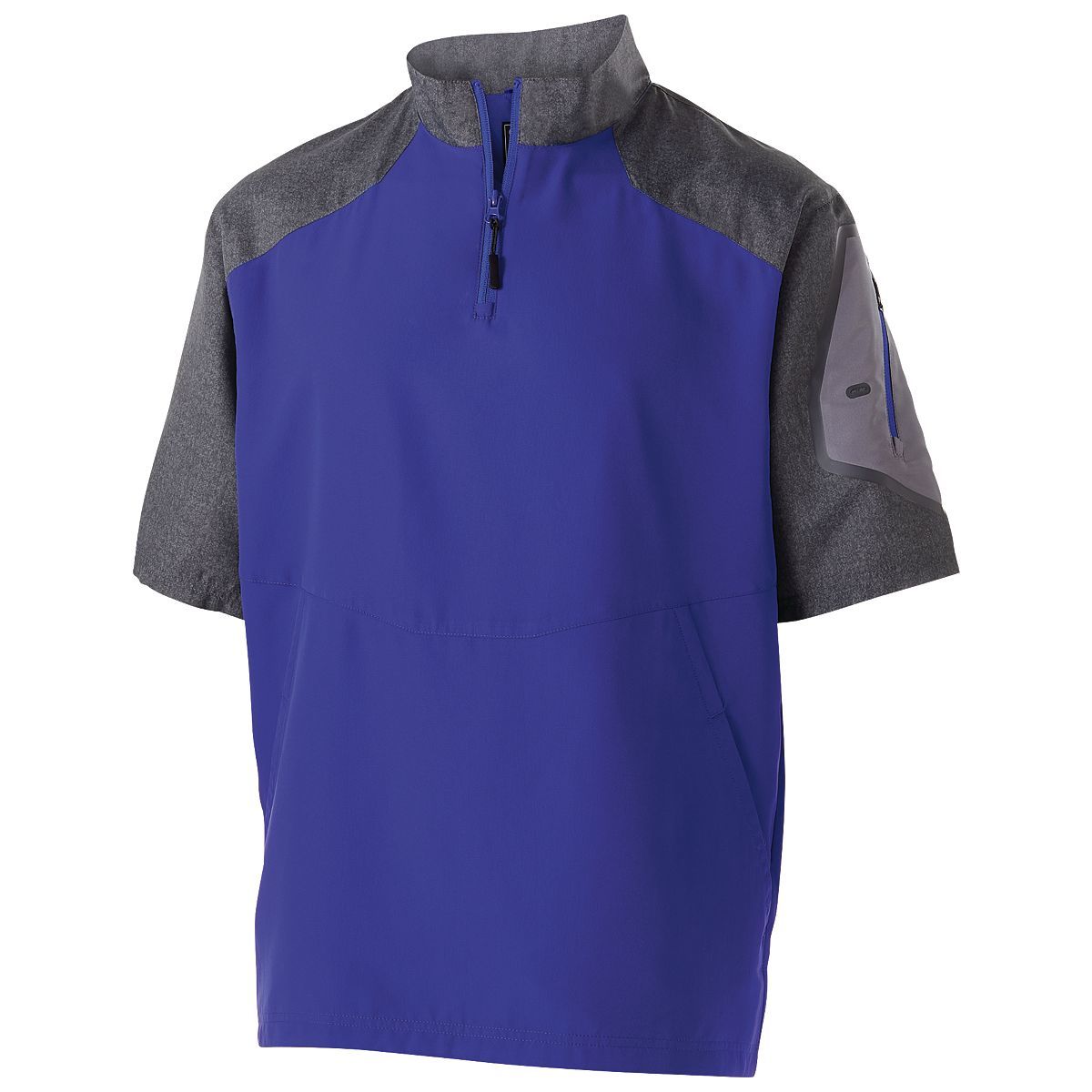 229545.H68.2XL Raider Short Sleeve Pullover, Carbon Print & Purple - 2XL