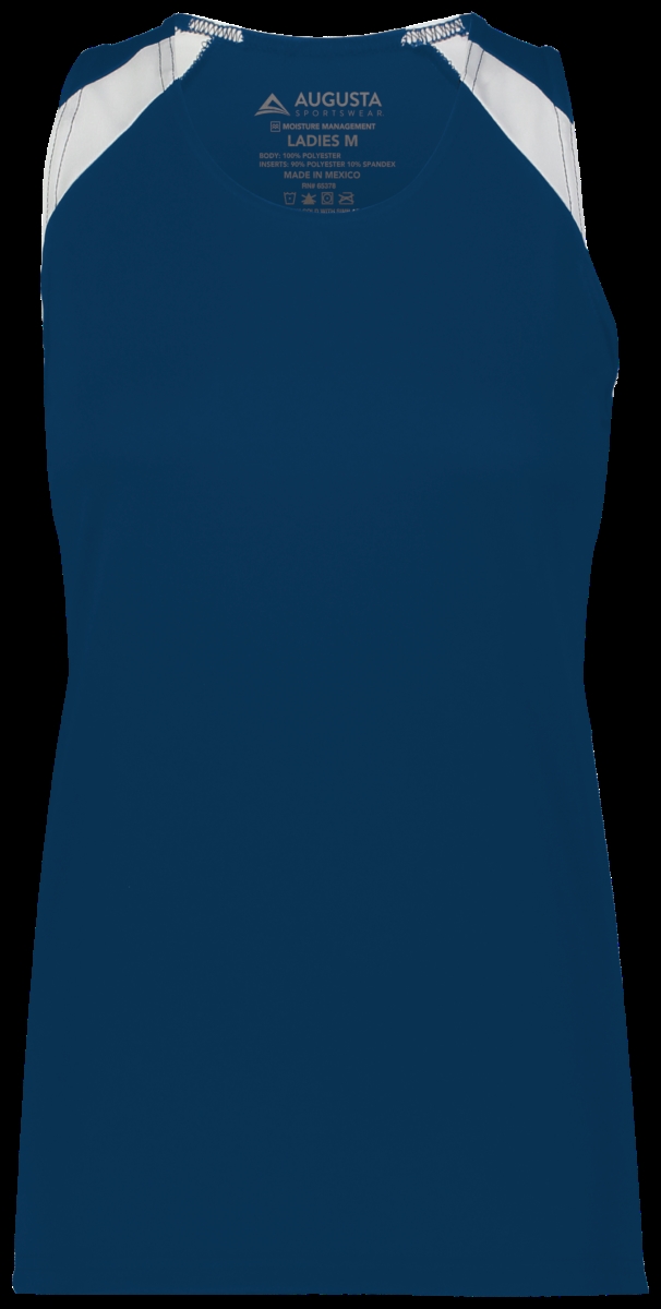 Ladies Overspeed Track Jersey, Navy & White - Large