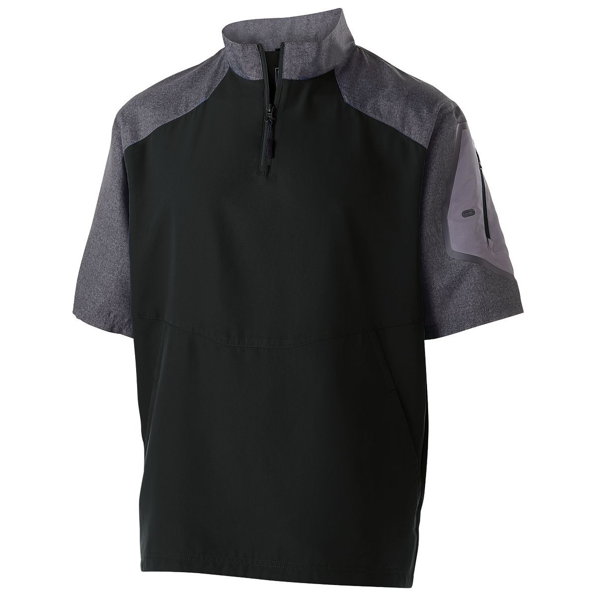 229545.H05.2XL Raider Short Sleeve Pullover, Carbon Print & Black - 2XL
