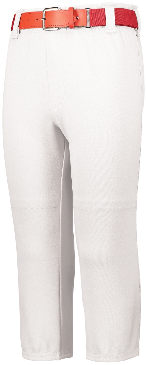 6850.005.M Gamer Pull-Up Baseball Pant with Loops, White - Medium