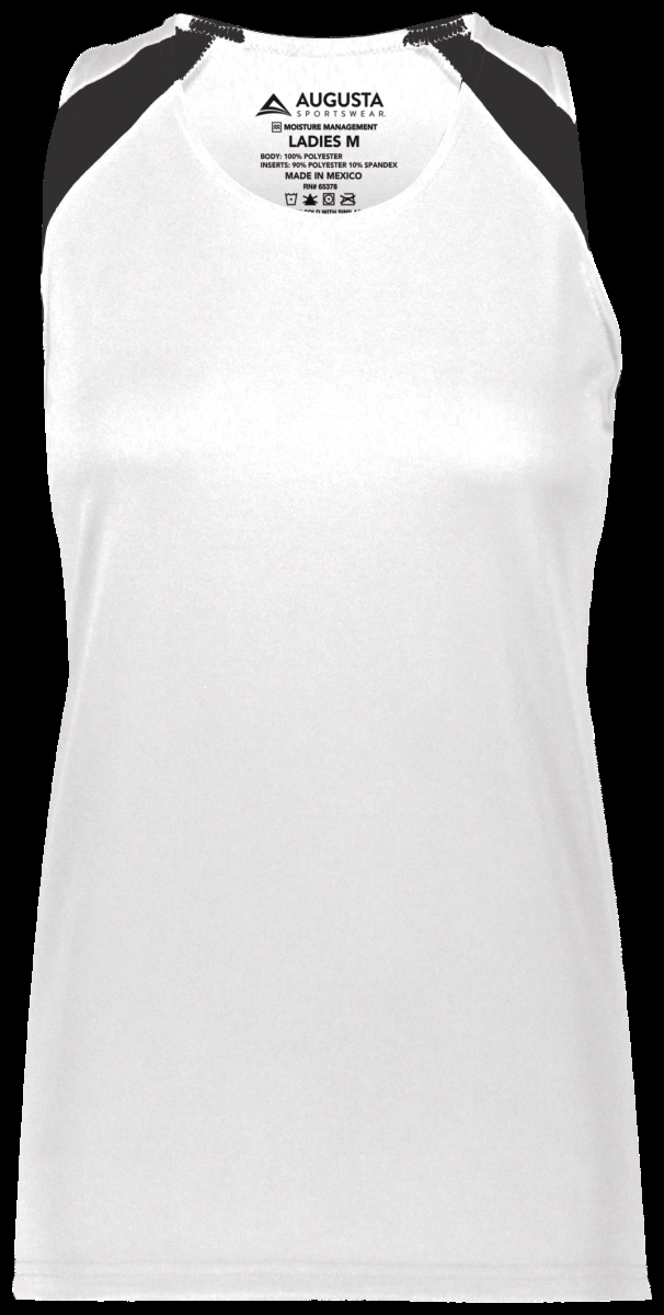 Ladies Overspeed Track Jersey, White & Black - Extra Large