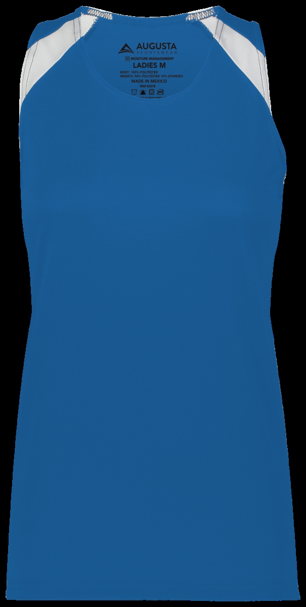 Ladies Overspeed Track Jersey, Royal & White - Extra Large
