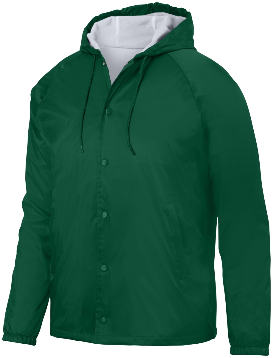 3102.035.S Hooded Coachs Jacket, Dark Green - Small