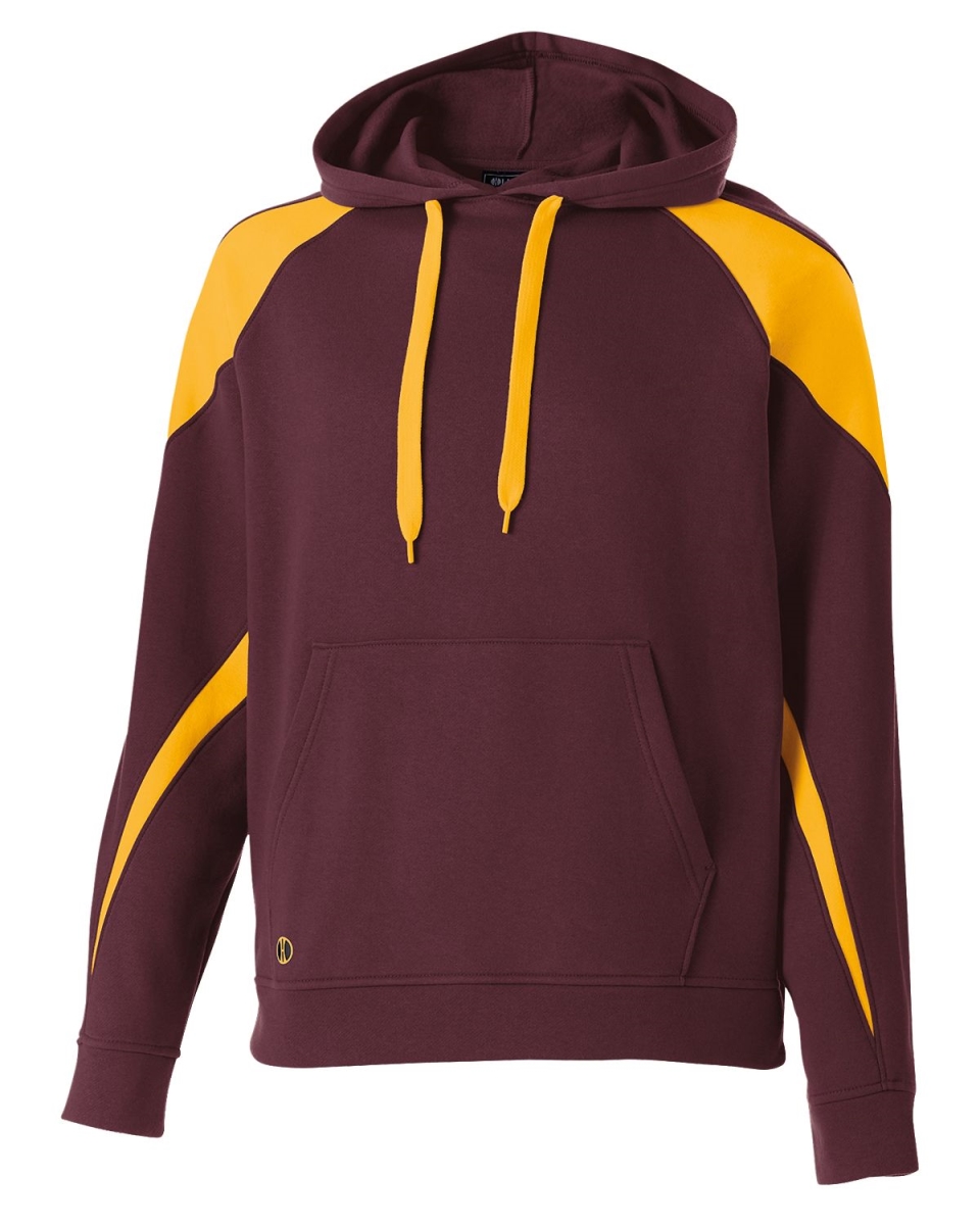 229546.T40.M Prospect Hoodie, Maroon & Light Gold - Medium