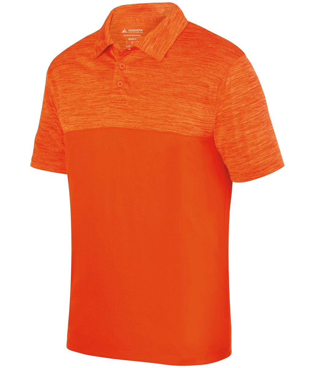 5412.029.M Shadow Tonal Heather Polo T-Shirt, Orange - Medium