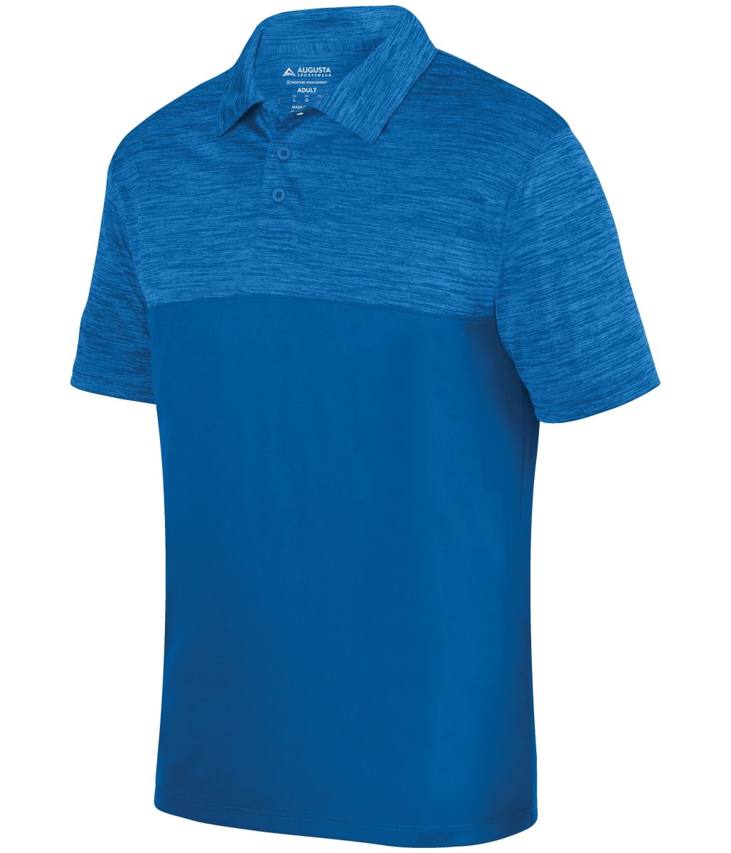 5412.060.M Shadow Tonal Heather Polo T-Shirt, Royal - Medium