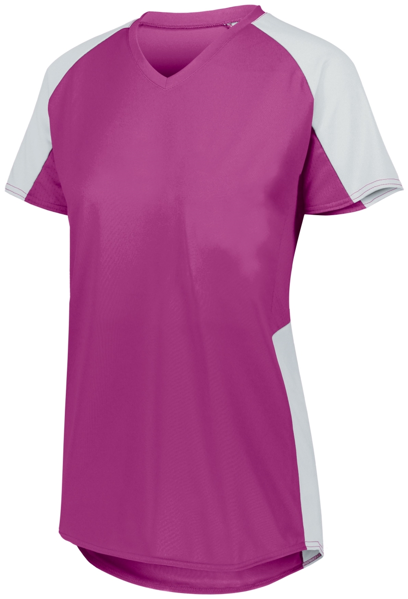1523.468.M Girls Cutter Jersey, Power Pink & White - Medium
