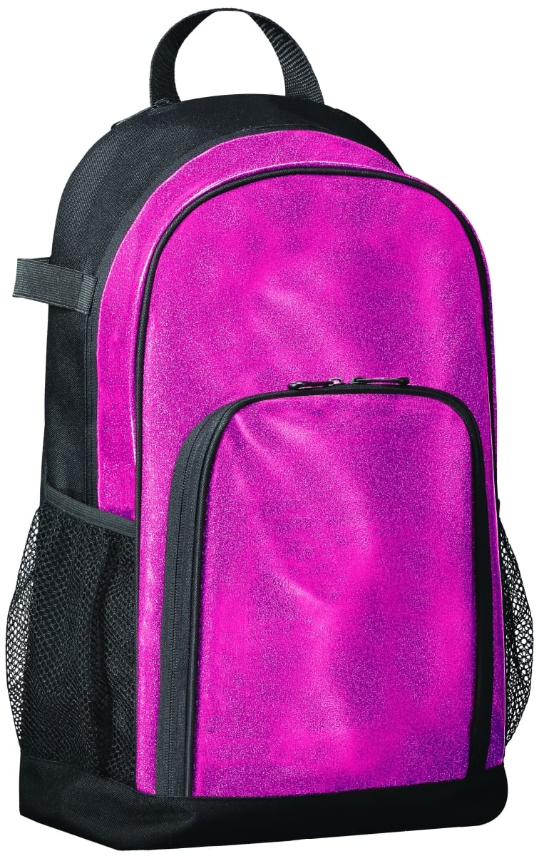 1106.Q59.OS All Out Glitter Backpack, Pink Glitter & Black - One Size