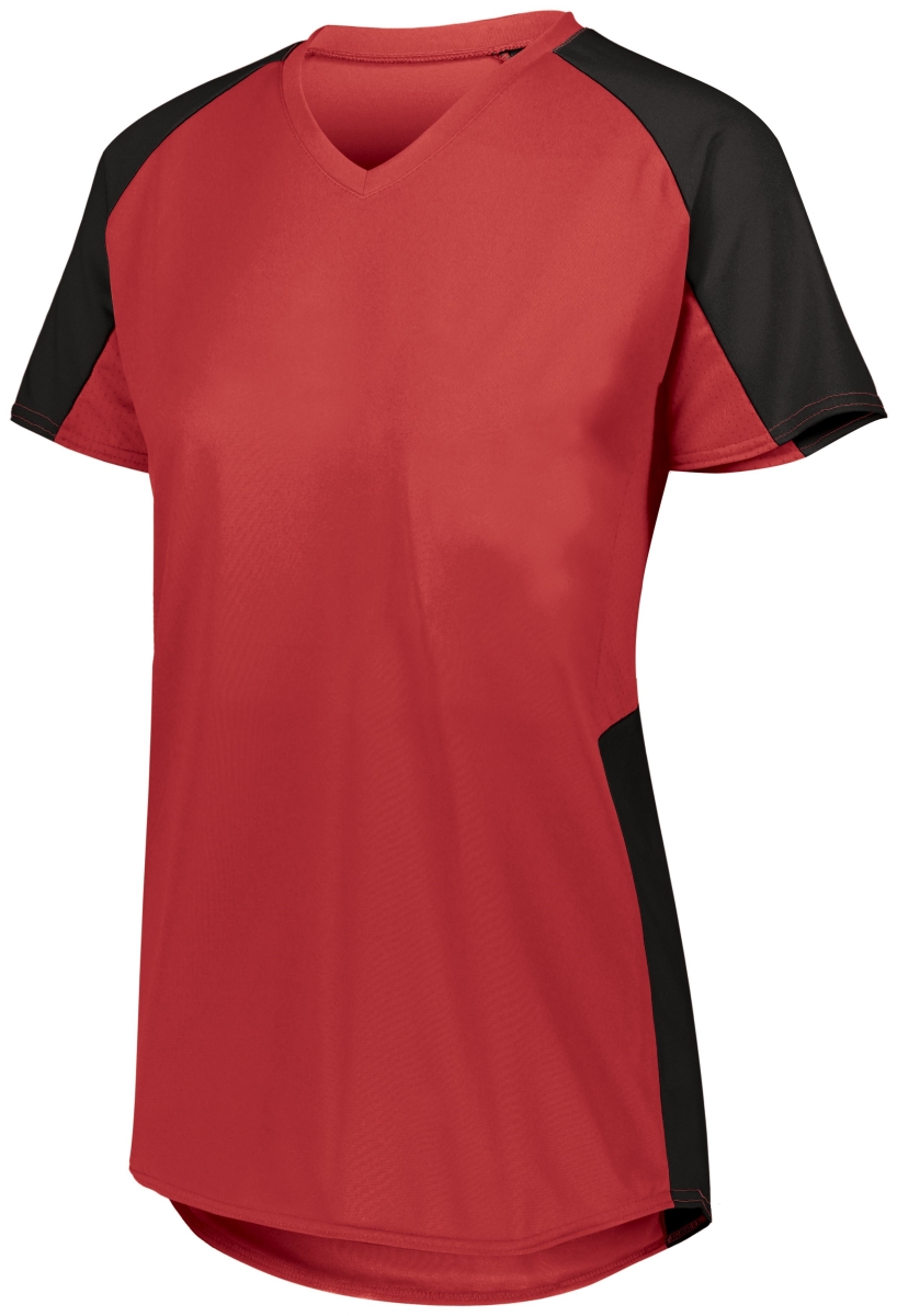 1522.407.S Ladies Cutter Jersey, Red & Black - Small