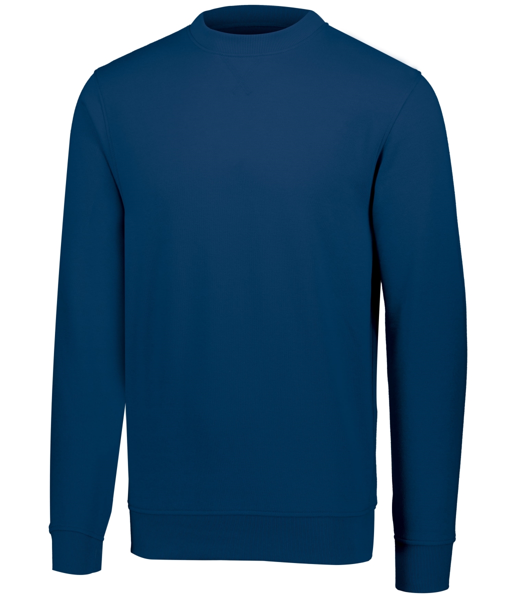 5416.065.M 60 Percent Cotton & 40 Polyester Fleece Crewneck Sweatshirt, Navy - Medium