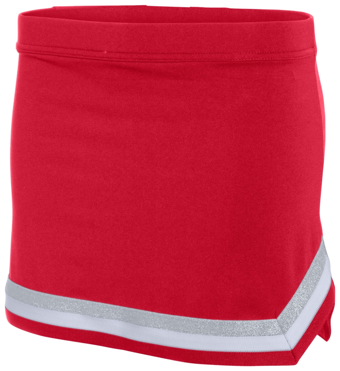 9145.M14.L Ladies Pike Skirt, Red, White & Metallic Silver - Large