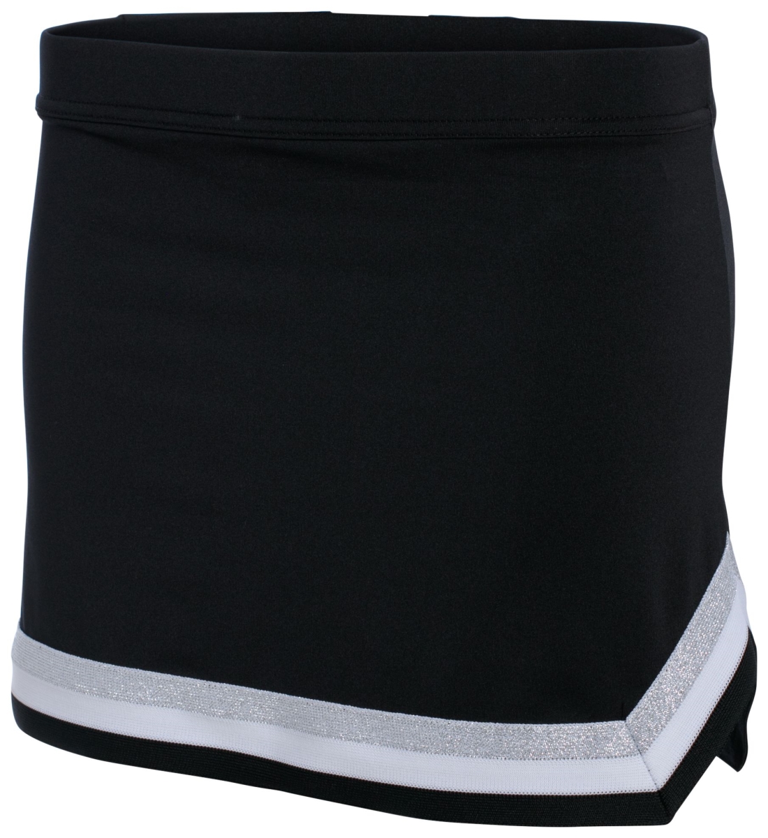 9146.354.M Girls Pike Skirt, Black, White & Metallic Silver - Medium