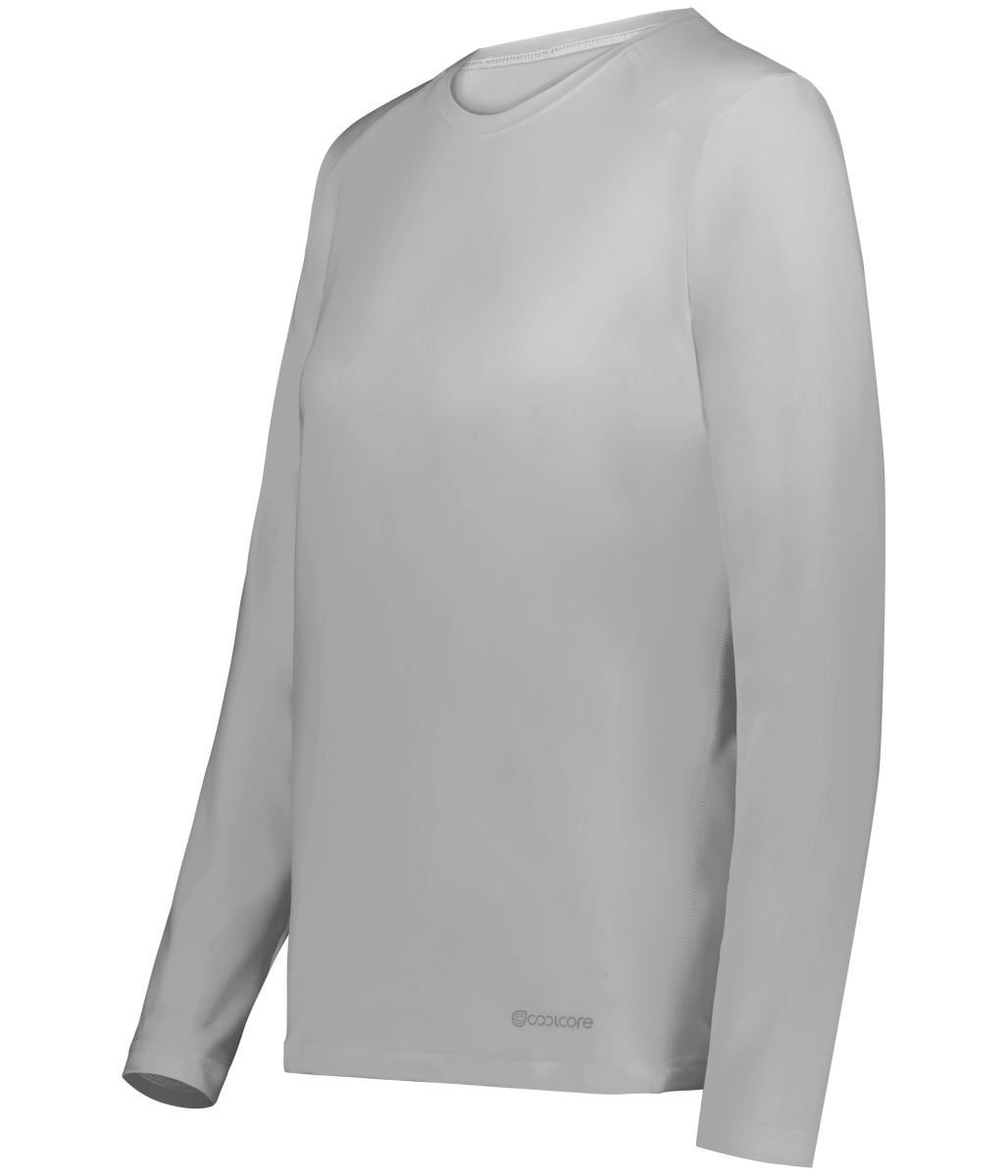222338.009.M Ladies Essential Long Sleeve T-Shirt, Athletic Grey - Medium