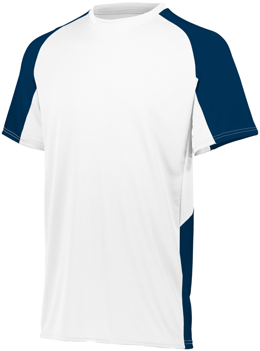 1518.221.M Youth Cutter Jersey, White & Navy - Medium