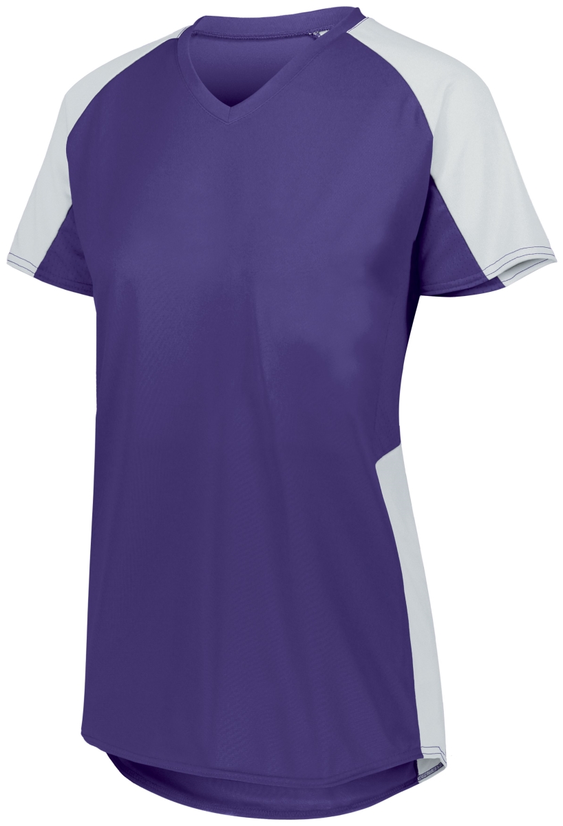 1522.450.L Ladies Cutter Jersey, Purple & White - Large