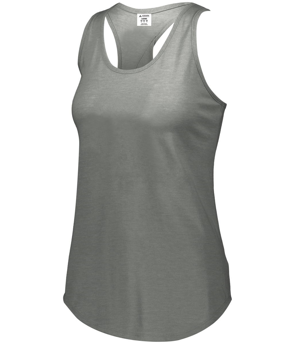 3078.013.S Ladies Lux Tri-Blend Tank, Grey Heather - Small