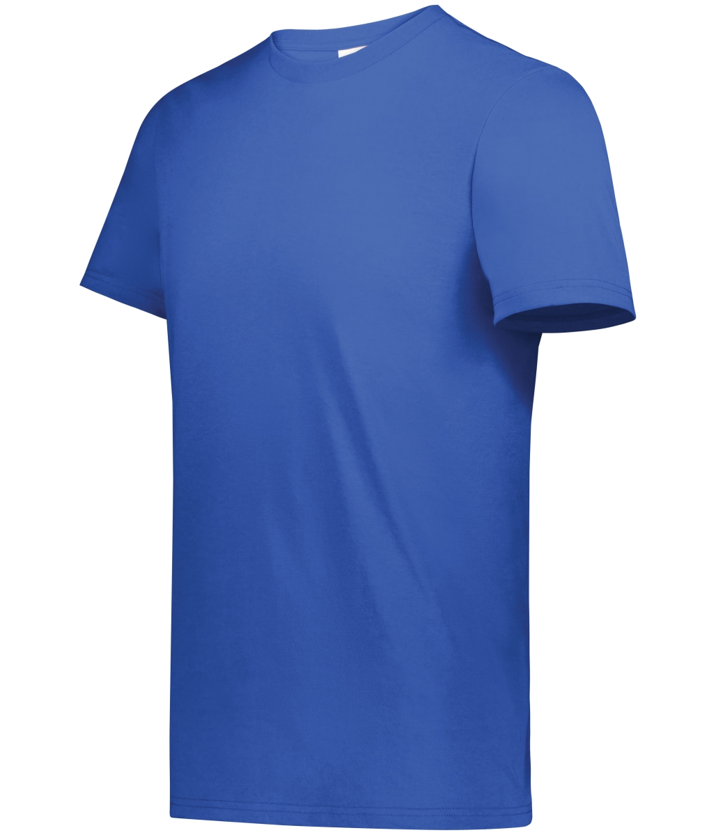 6950.062.S All-Day Core Basic 50 Percent Cotton & 50 Percent Polyester T-Shirt, Cobalt Blue - Small