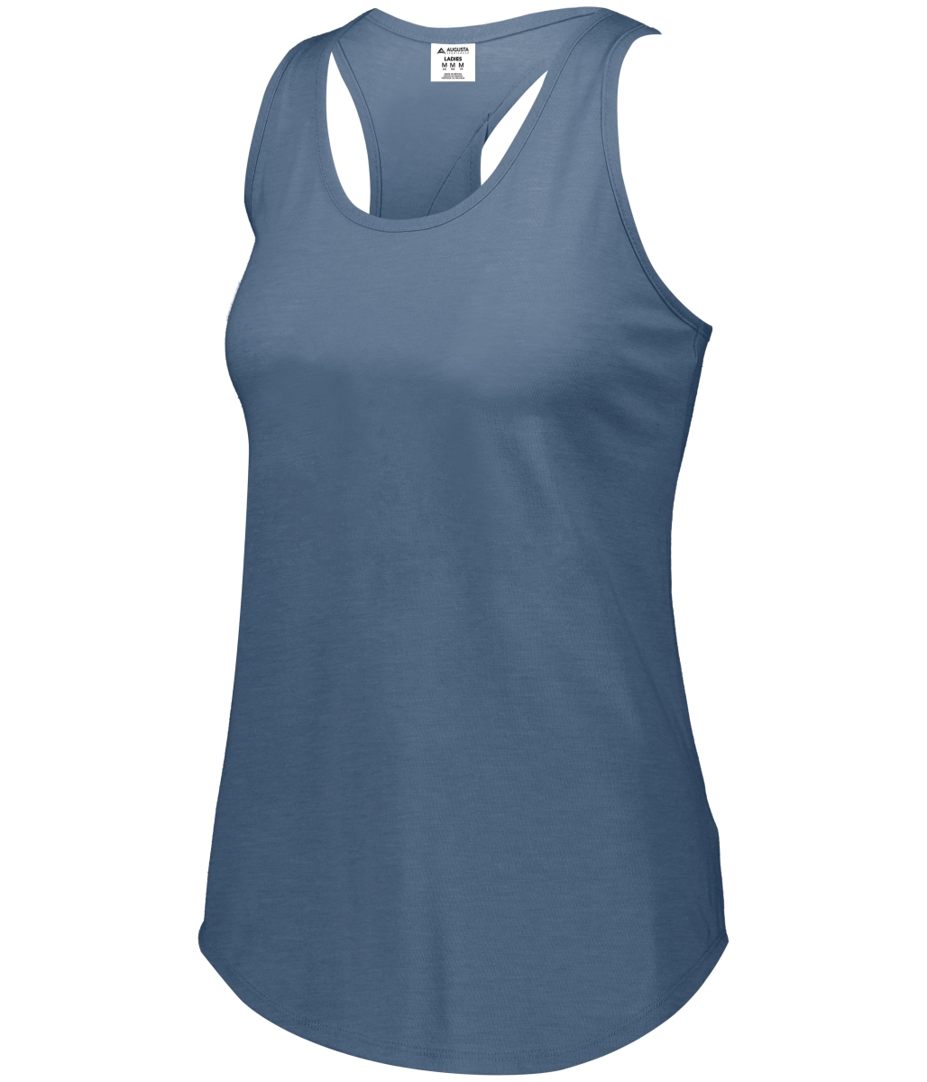 3078.72N.L Ladies Lux Tri-Blend Tank, Storm Heather - Large