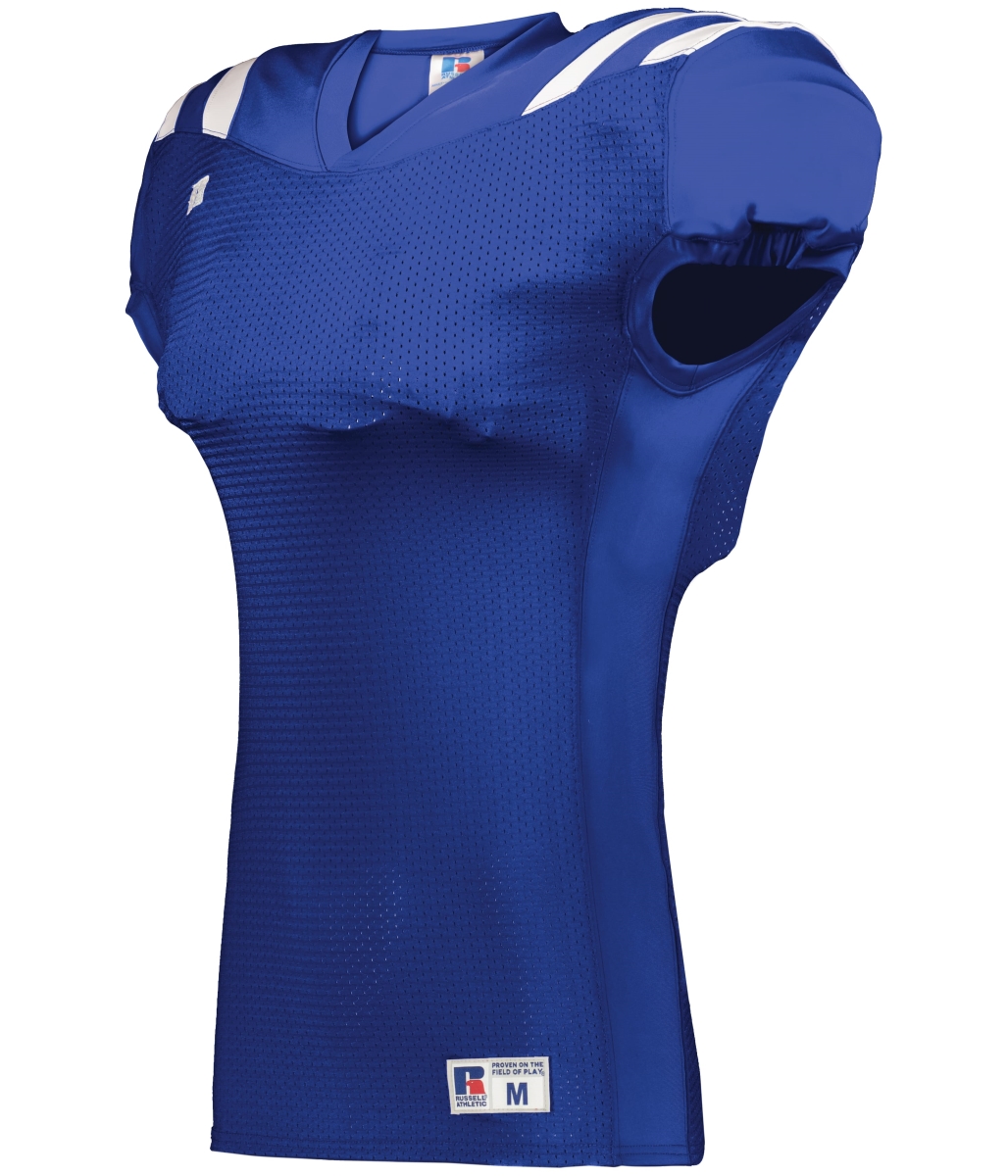 R0100M.ROW.M Canton Football Jersey, Royal & White - Medium