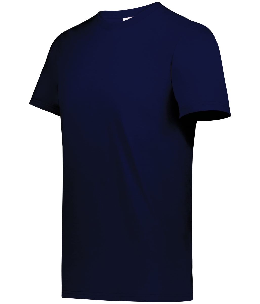 6950.067.M All-Day Core Basic 50 Percent Cotton & 50 Percent Polyester T-Shirt, Midnight Blue - Medium