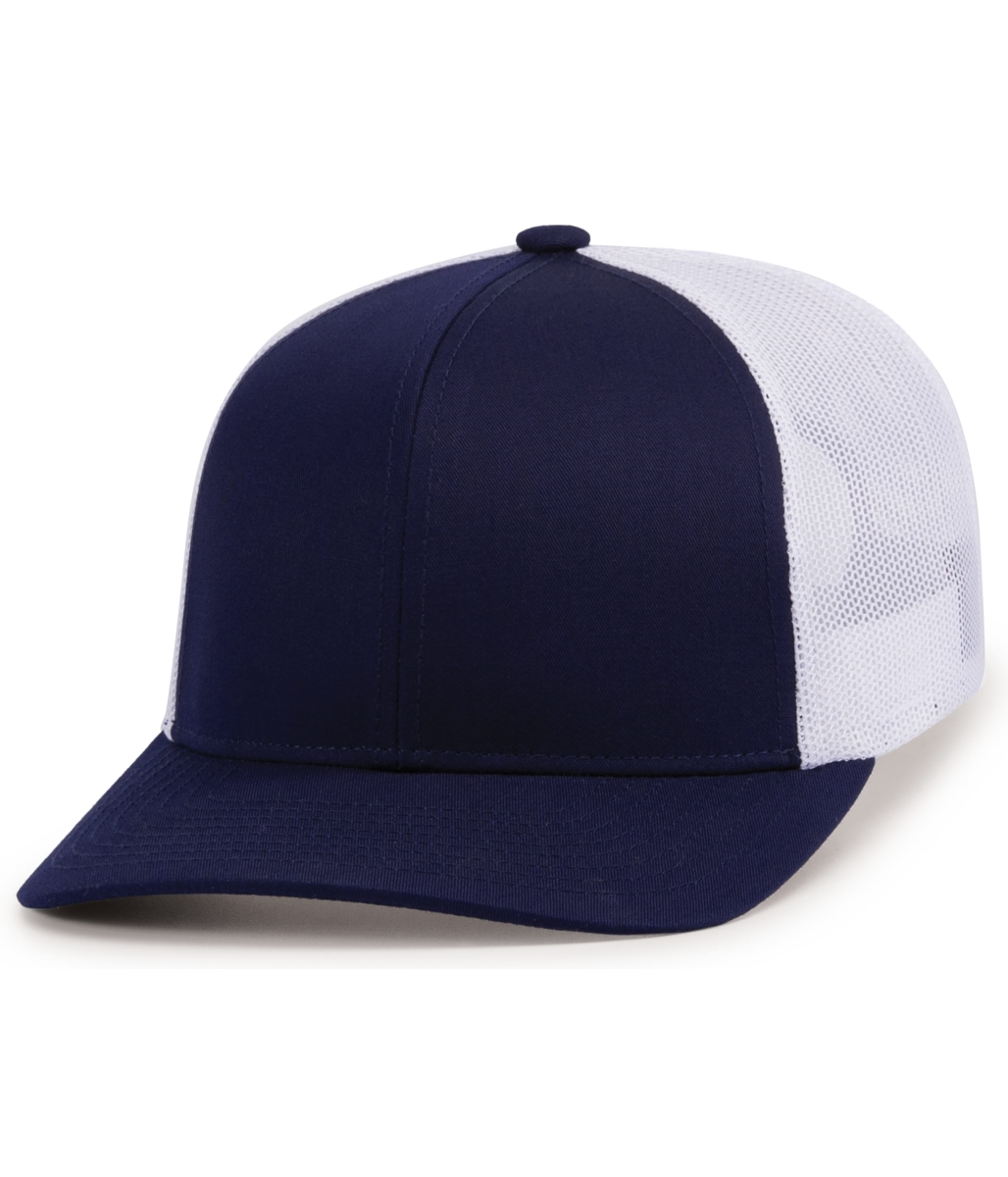 104C.01X.OS Trucker Snapback Cap, True Navy & White - One Size