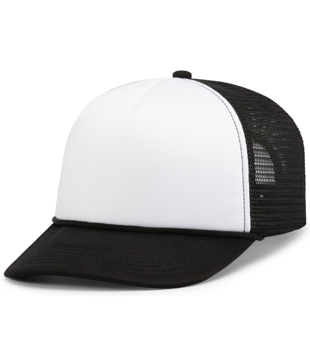 P782.505.OS Foamie Fresh Trucker Cap, White & Black - One Size