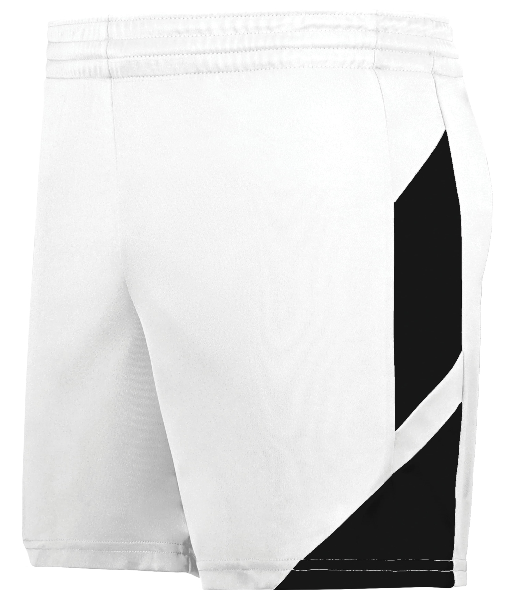 1738.226.M Ladies Step-Back Modern Fit Basketball Shorts, White & Black - Medium
