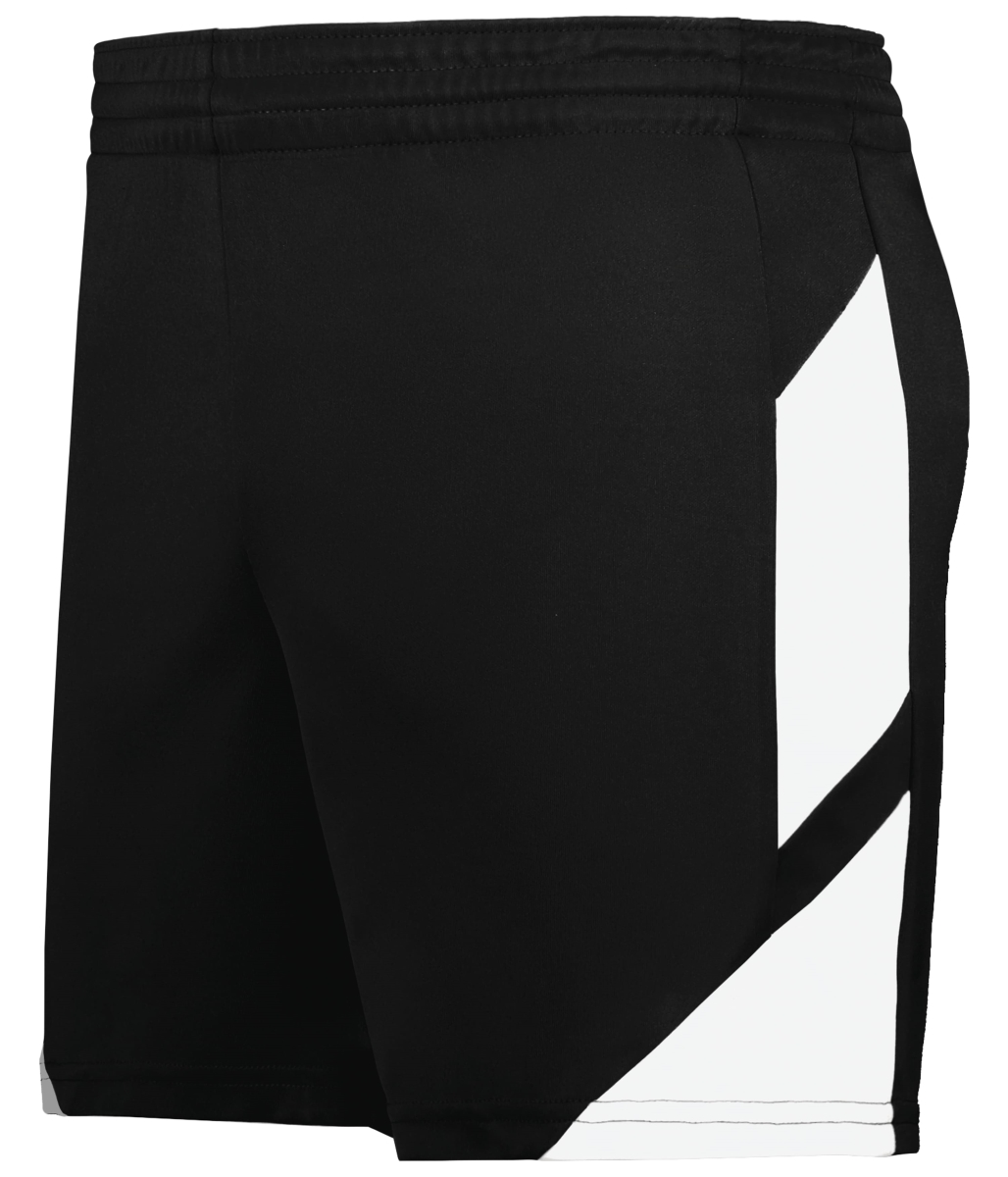 1738.420.M Ladies Step-Back Modern Fit Basketball Shorts, Black & White - Medium