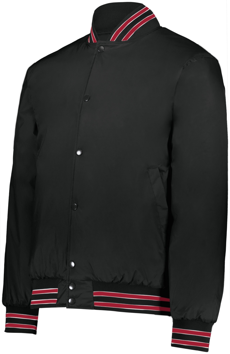 229140.R20.M Heritage Jacket, Black, Scarlet & White - Medium