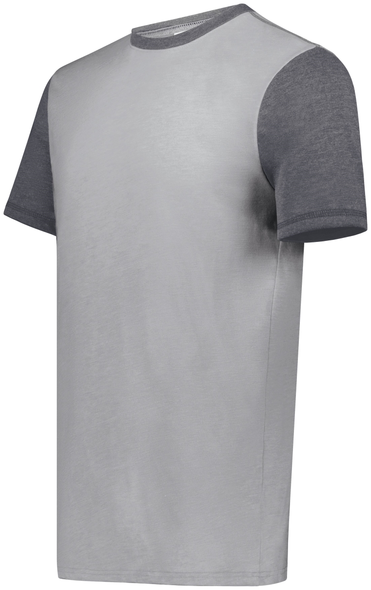 6876.30V.M Gameday Vintage Ringer T-Shirt, Grey Heather & Carbon Heather - Medium