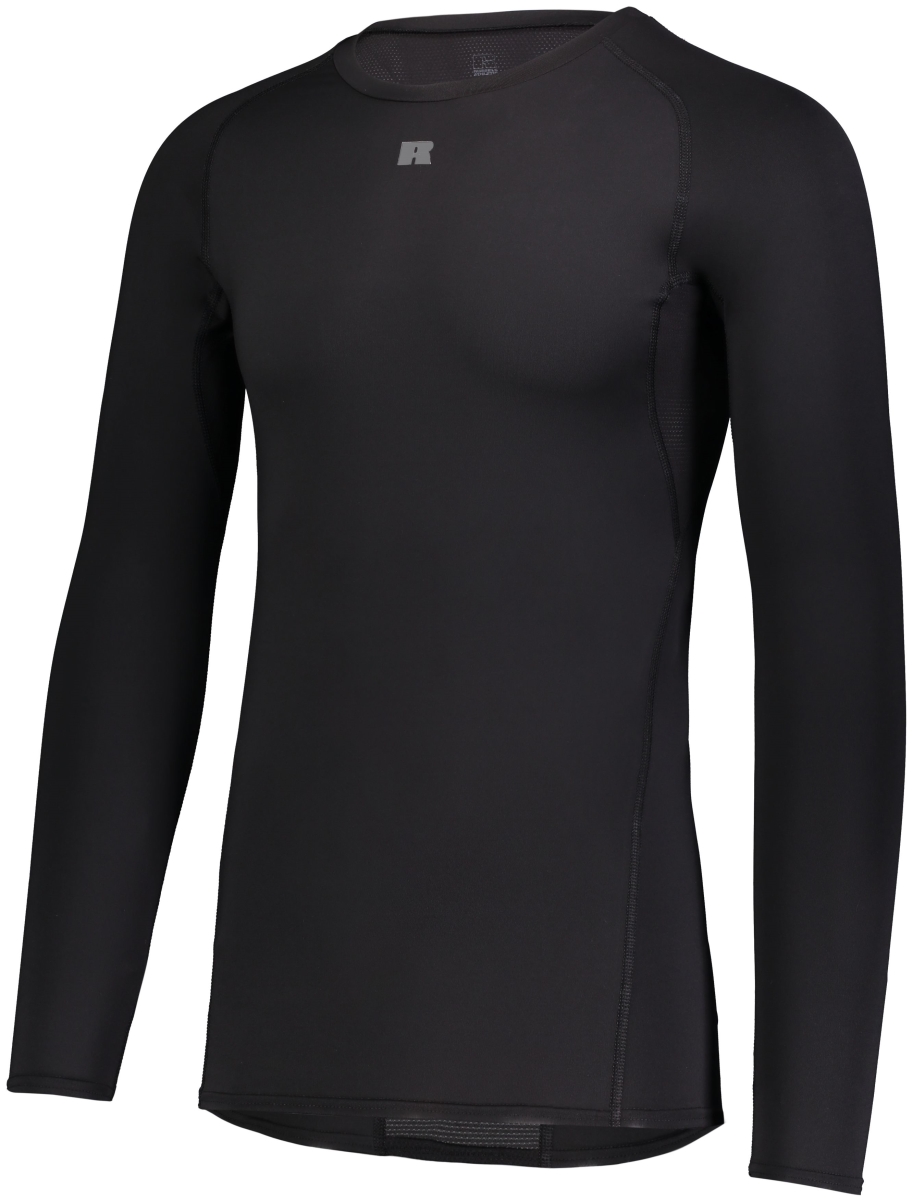 R20CPM.BLK.3XL Long Sleeve Compression T-Shirt, Black - 3XL