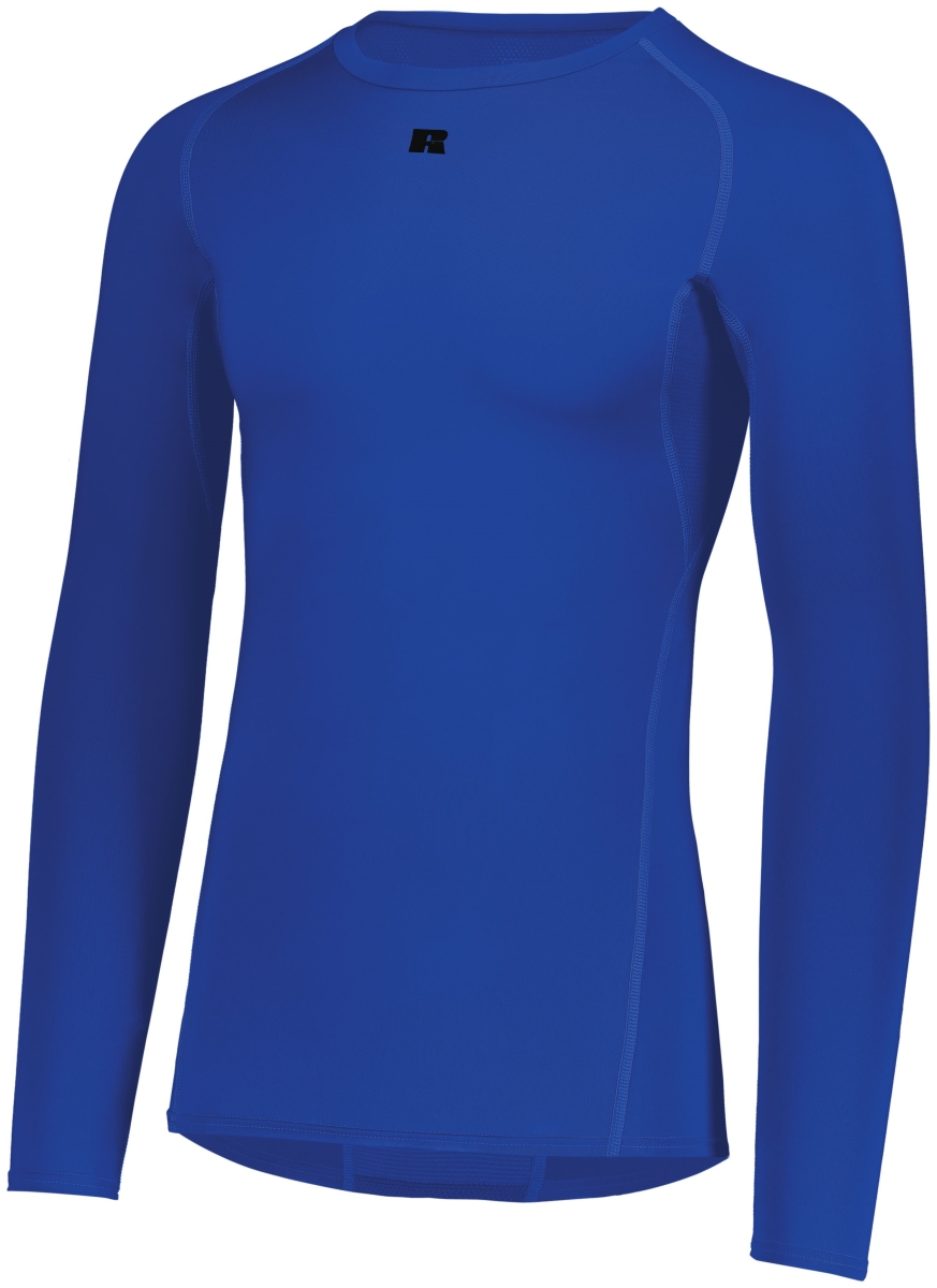 R20CPM.ROY.L Long Sleeve Compression T-Shirt, Royal - Large