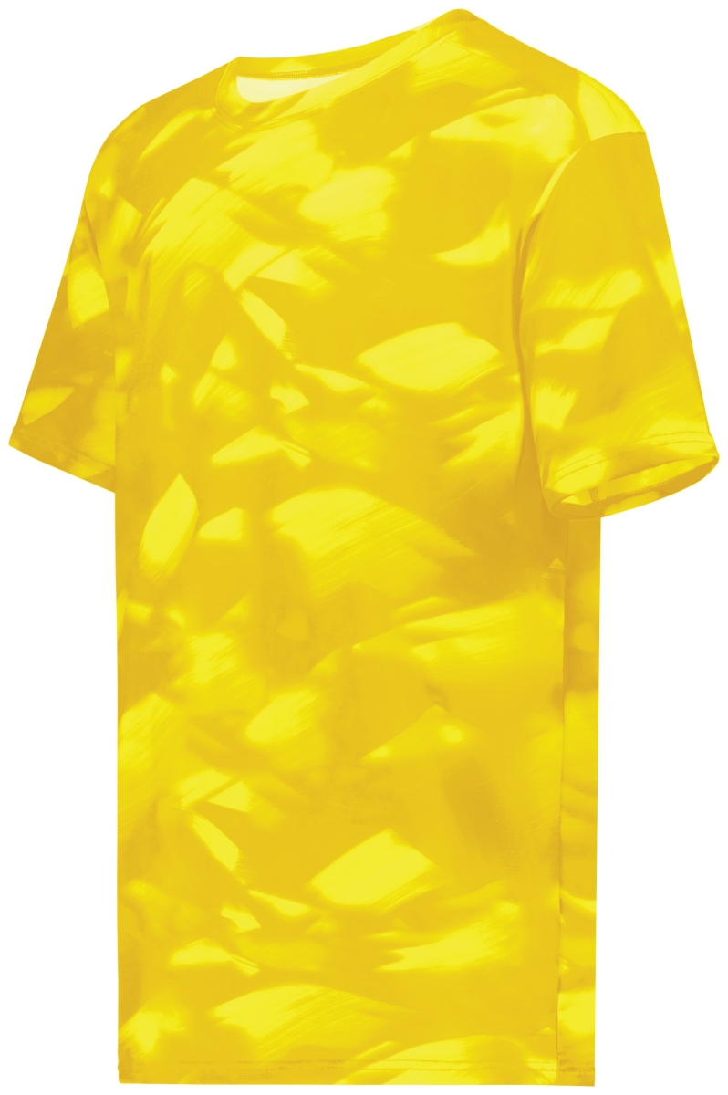222596.85V.M Stock Cotton-Touch Poly T-Shirt, Gold Glacier Print - Medium